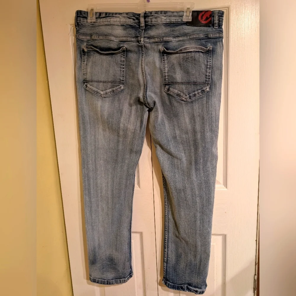 Mens Ecko Unltd. Light Blue Denim Skinny Fit Jeans Size 40